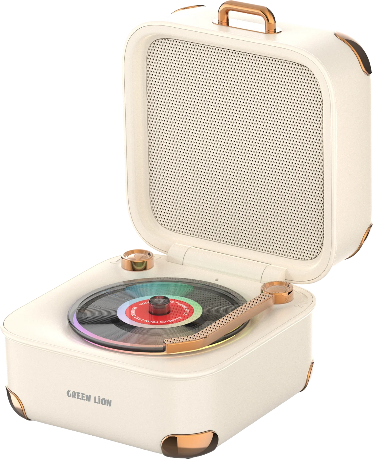 Green Lion Gramo Vinyl Wireless Speaker - White