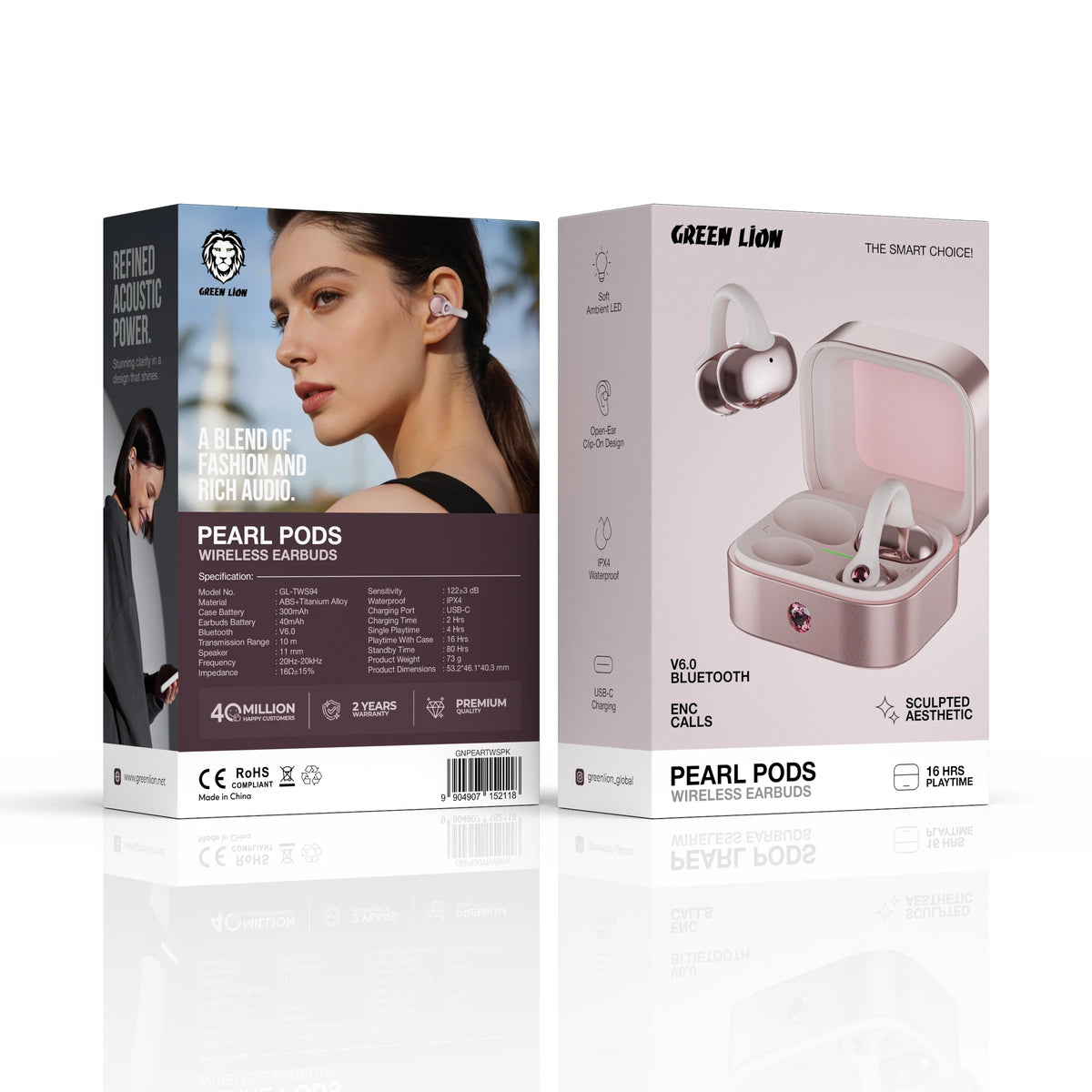 Green Lion Pearl Pods Wireless Earbuds - Pink – image 3