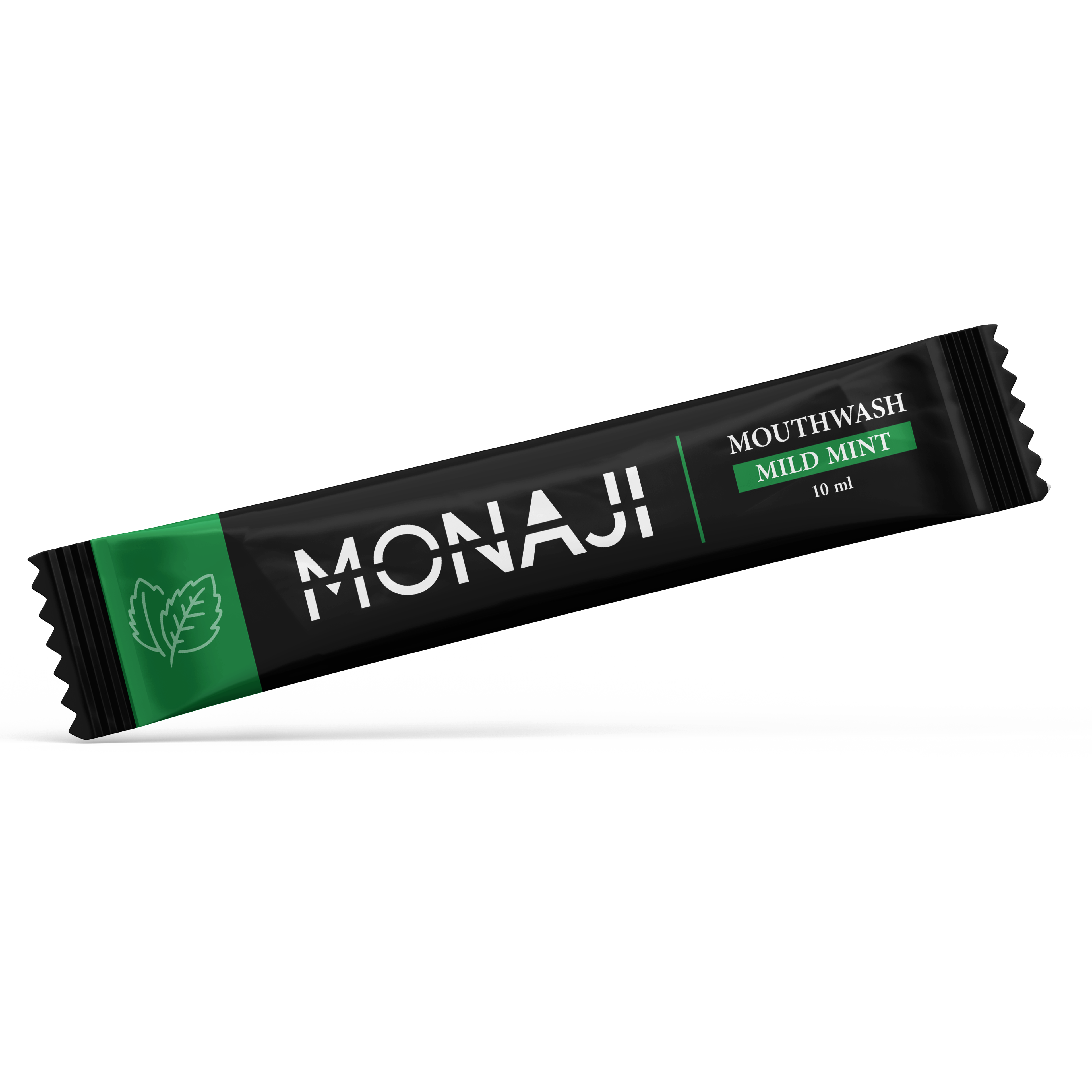 غسول فم Monaji للجيب - أكياس 10 مل | علبة 10 أكياس