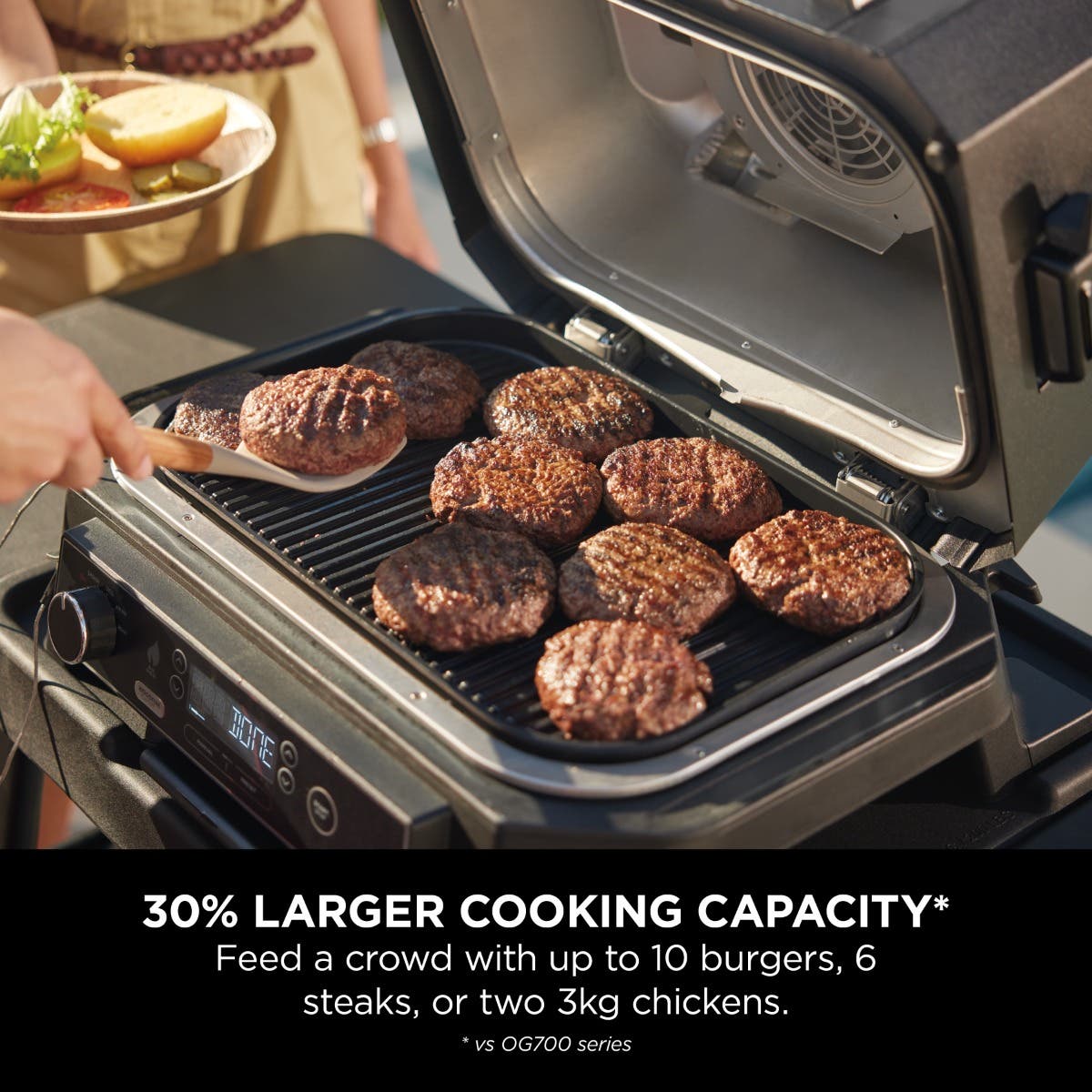نينجا وودفاير برو XL شواية كهربائية ومدخنة - OG850ME - صورة 8