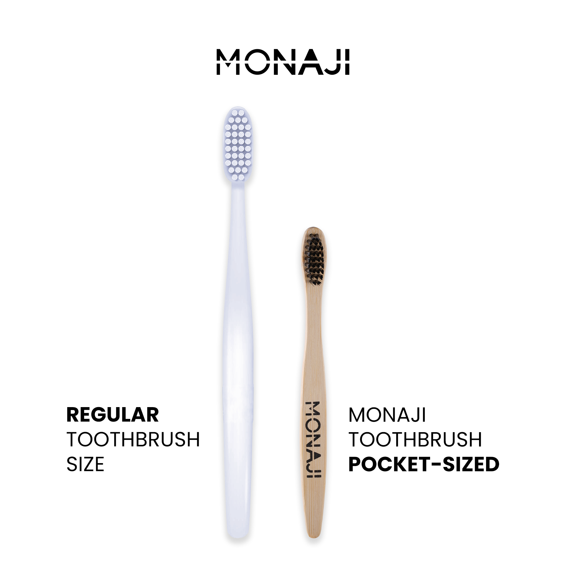 Monaji Prepasted Bamboo Toothbrush | Pack of 10