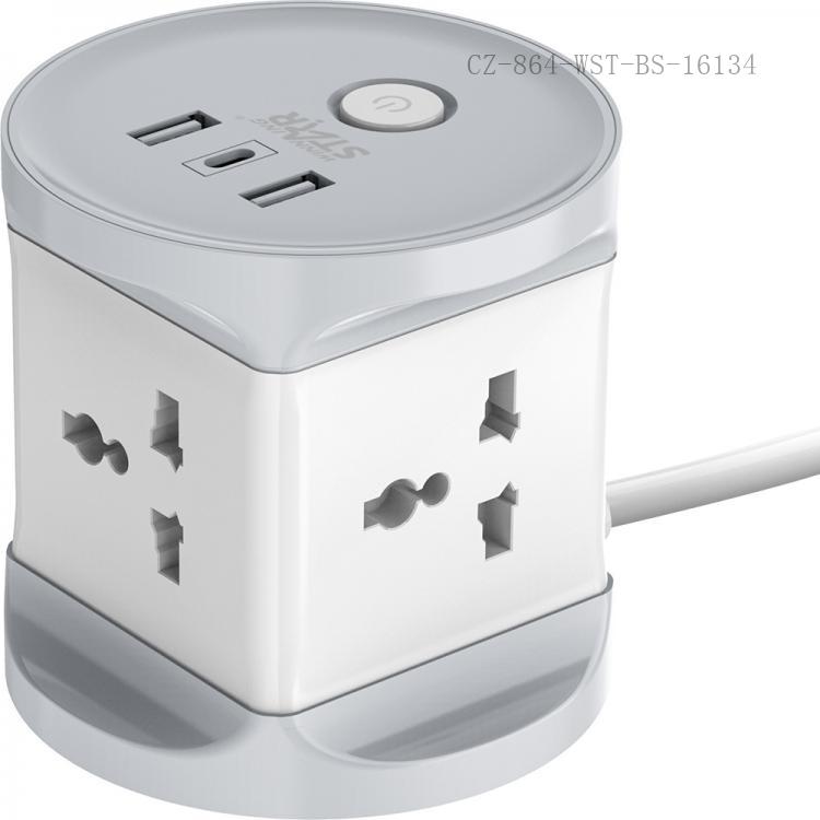 3-meter Winning Star Power Strip, 2500W Winning Star Universal Outlets Socket
