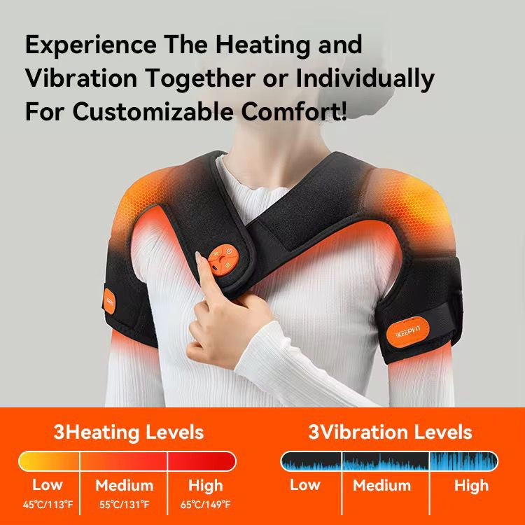 Wireless shoulder massager with heat - deep therapy and immediate pain relief