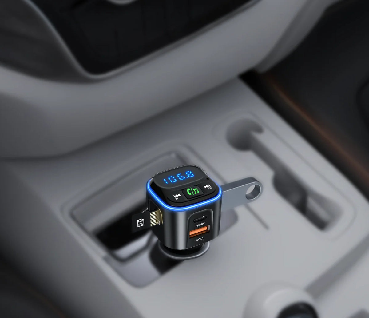 Green Lion Fm Transmitter Dual Port Car Charger Black – image 9