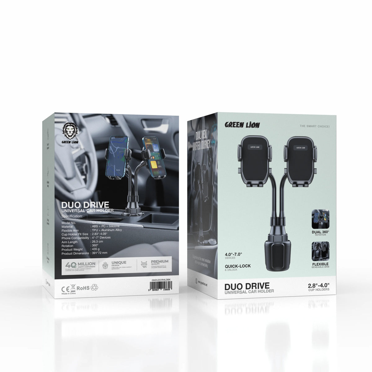 Green Lion Dual Drive Universal Car Phone Holder – image 5