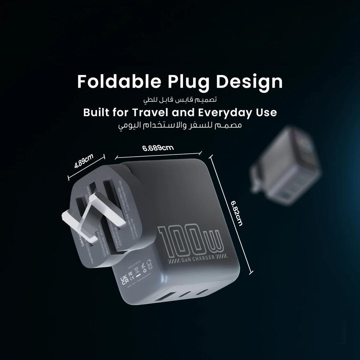 Powerology Voltflow 100w Avs Gan Wall Charger Gray – image 8