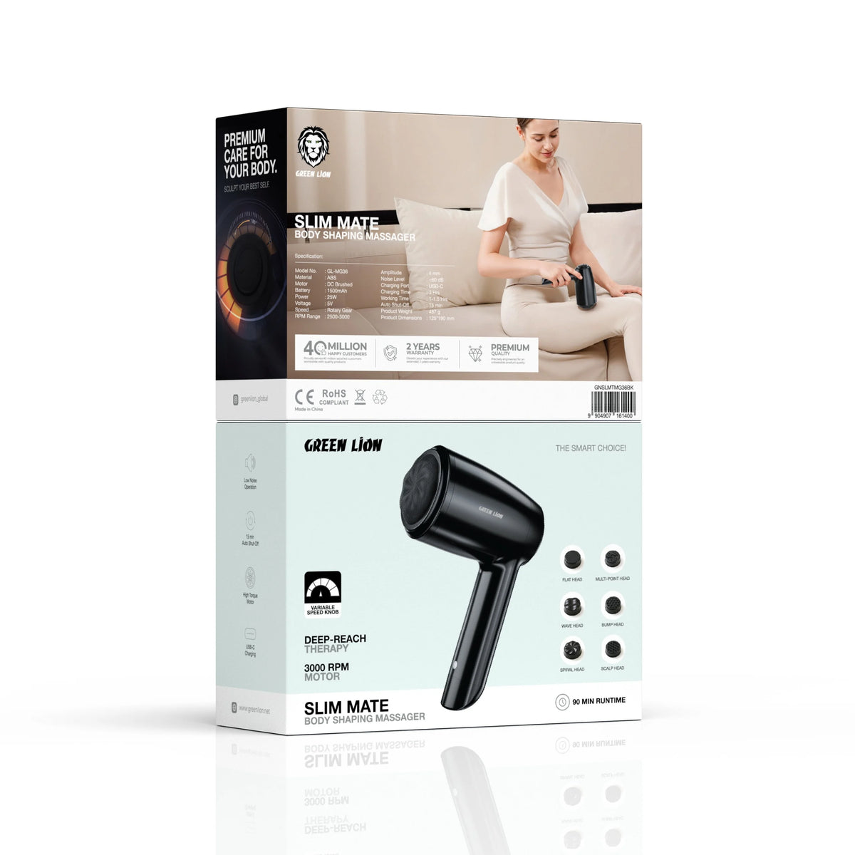 Green Lion Slim Mate Body Shaping Massager - Black – image 3
