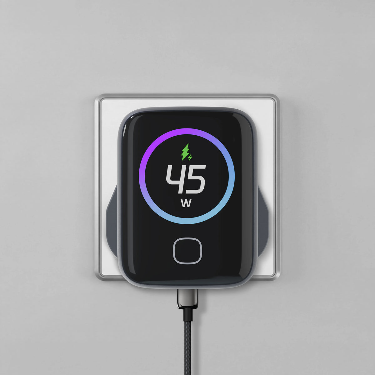 Powerology VOLTFLOW 45 W AVS Ga N Wall Charger - Gray – image 6