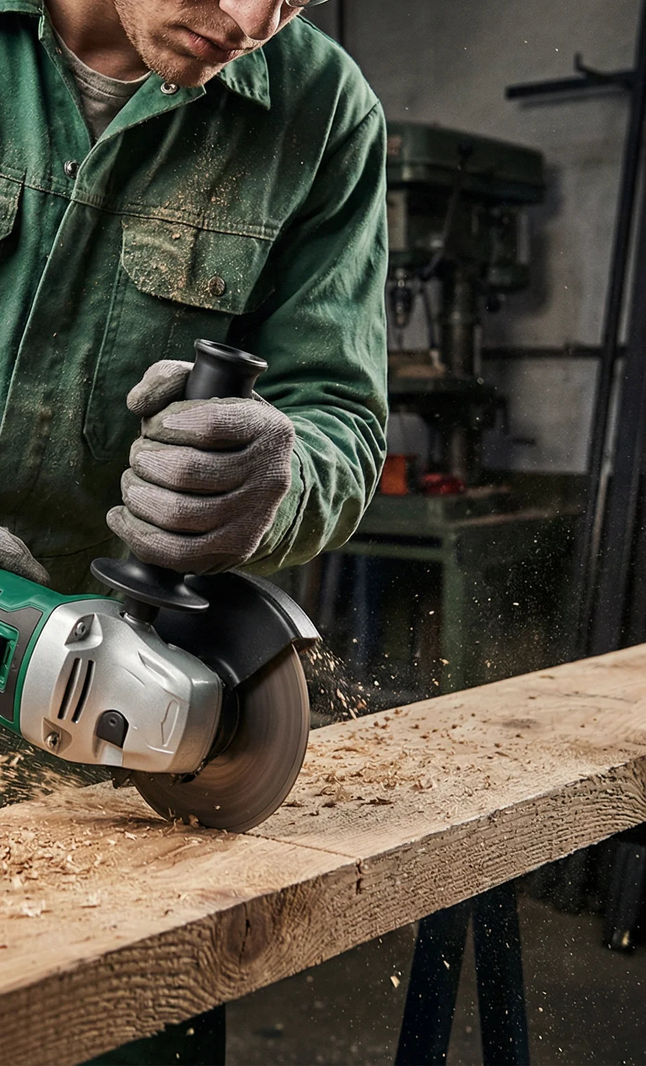 Green Lion GAG-900 Cordless Angle Grinder Tool- Brushless 2*21 V 4.0 Ah Battery – image 3