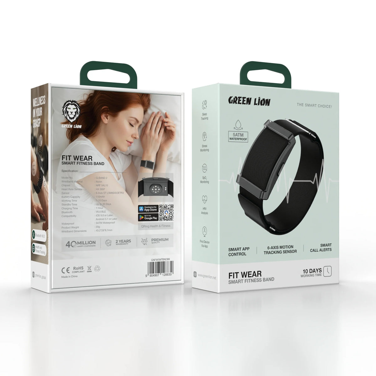 Green Lion FITWEARSmart Fitness Band - Black