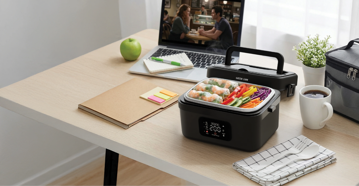 Green Lion Portable Lunch Box 1 LRechargeable 8000 m Ah - Black – image 2