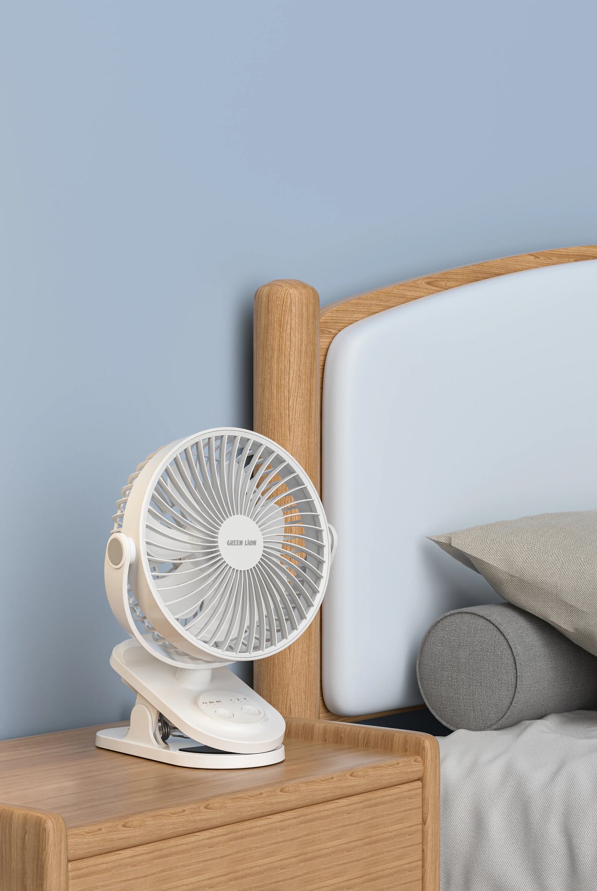 Green Lion Clip-On Portable Fan - White – image 3
