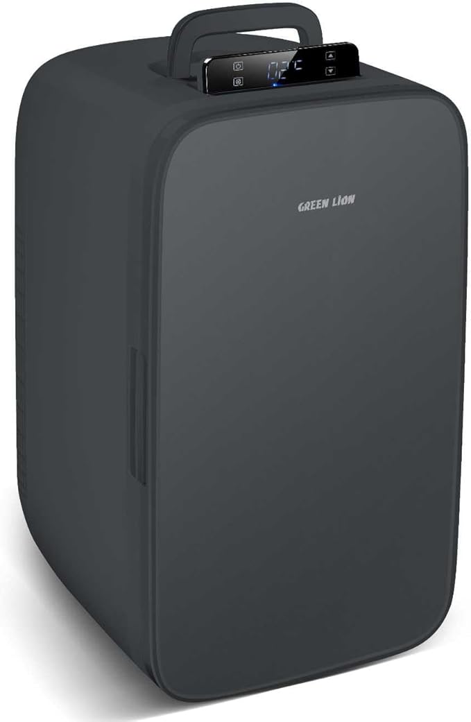 Green Lion Portable Mini Fridge, 22L Capacity, Cooling and Warming Function, AC/DC 65W, Compact and Low Noise Design, Black