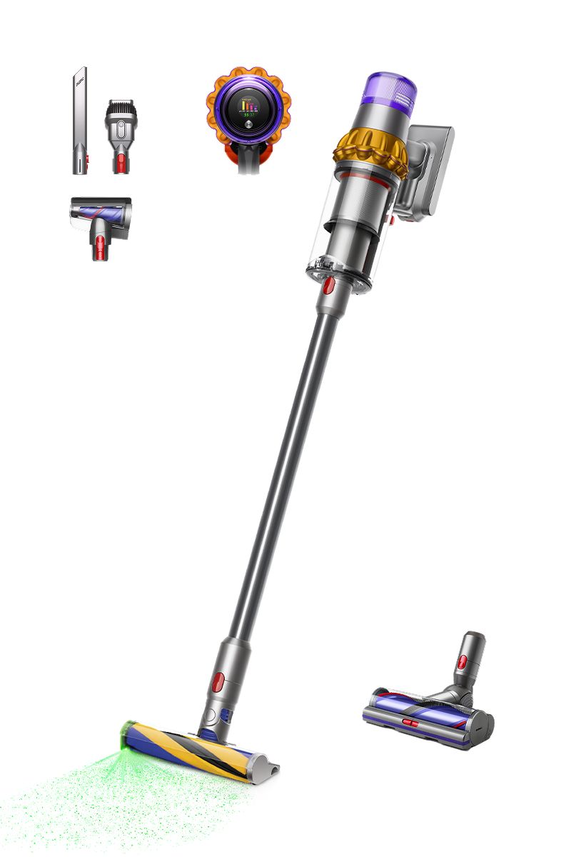 مكنسة Dyson V15 Detect™ Absolute اللاسلكية - أصفر/نيكل