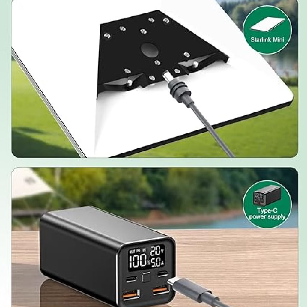 كابل ستارلينك ميني USB-C إلى تيار مستمر 100 واط (5 متر)