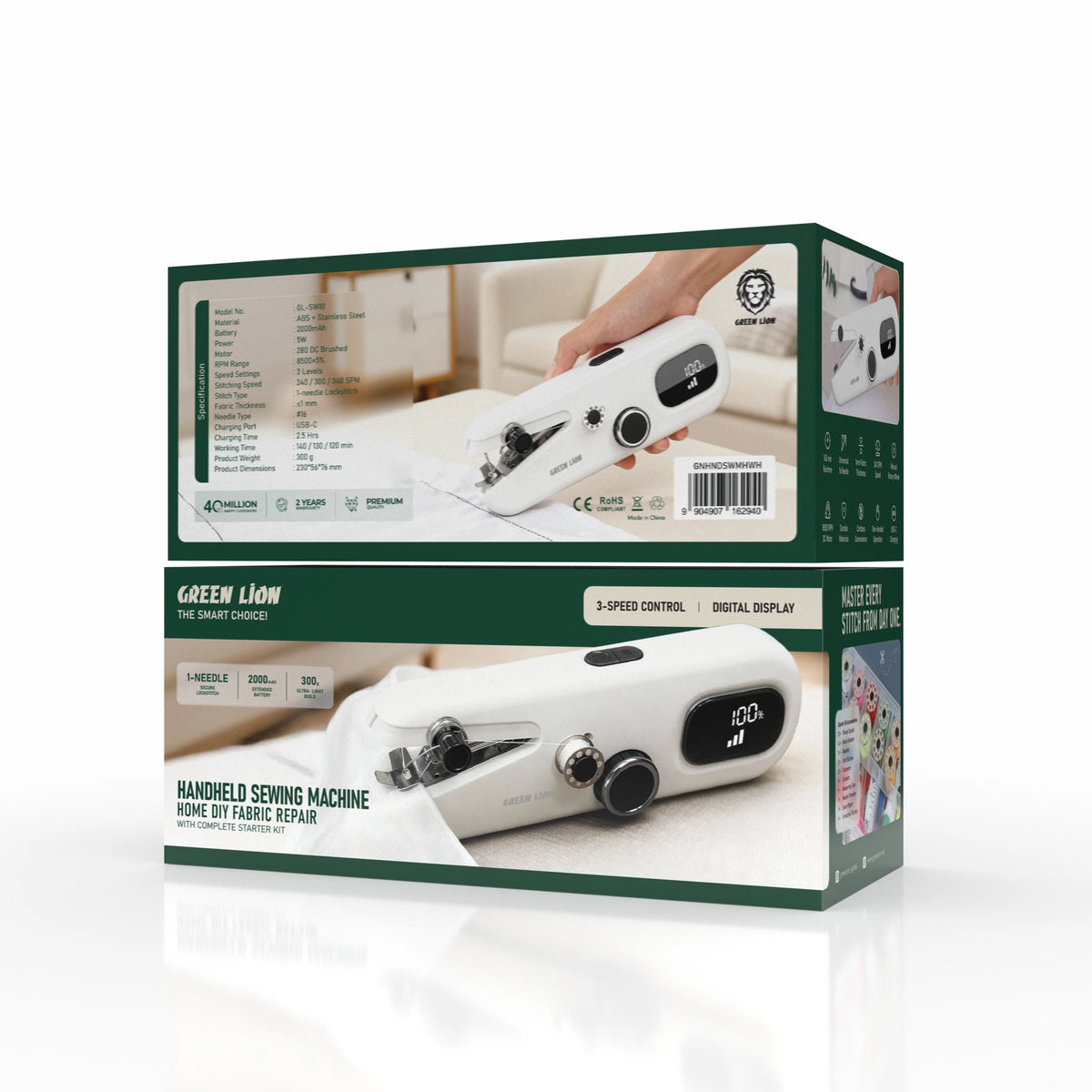 Green Lion Handheld Sewing Machine Portable 2000mAh – image 8