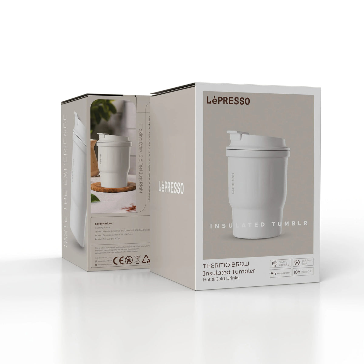 LePresso Insulated Tumbler Hot & Cold Drinks - White – image 11