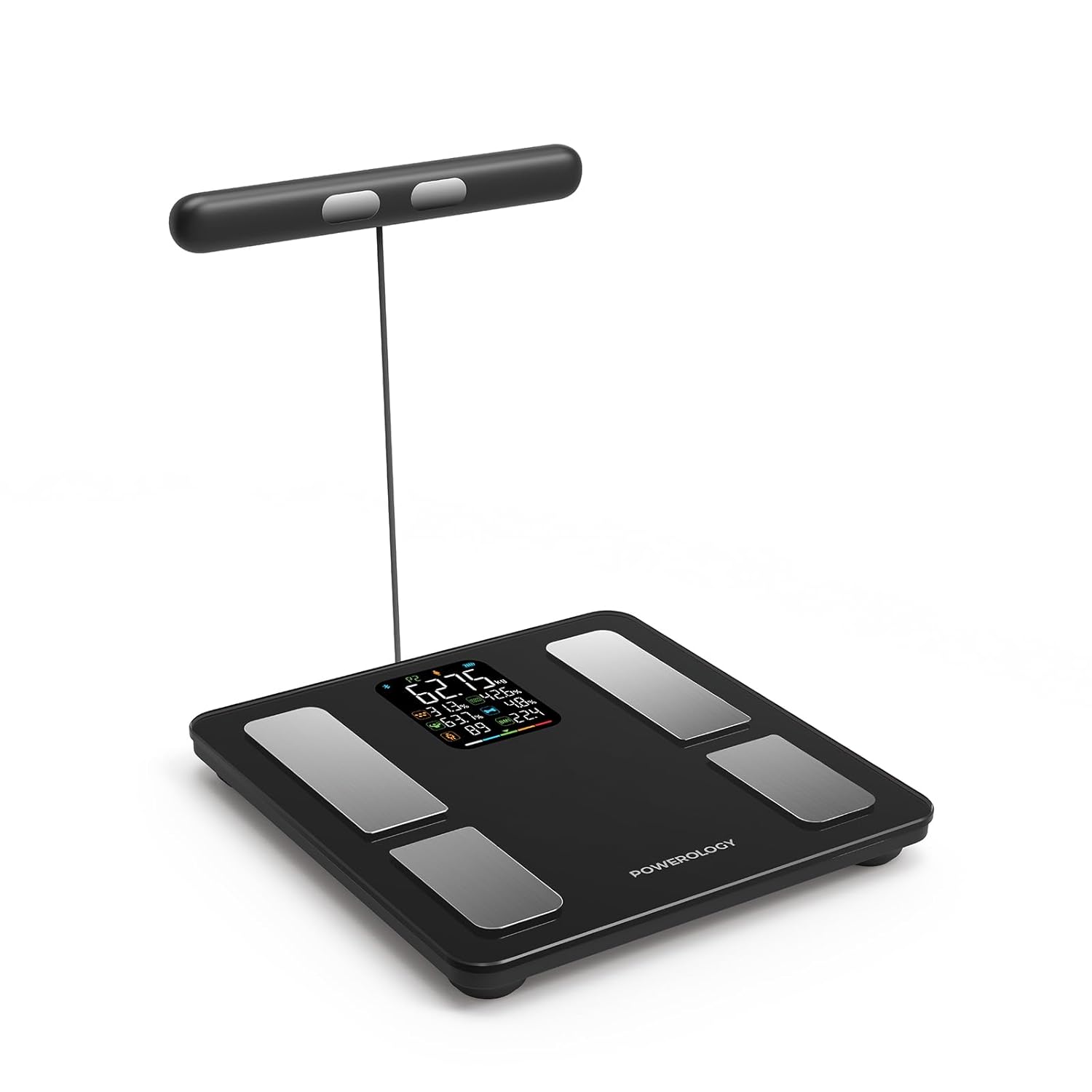 Powerology Smart Scale with Bluetooth, Body Fat Scale with 8-Electrode
