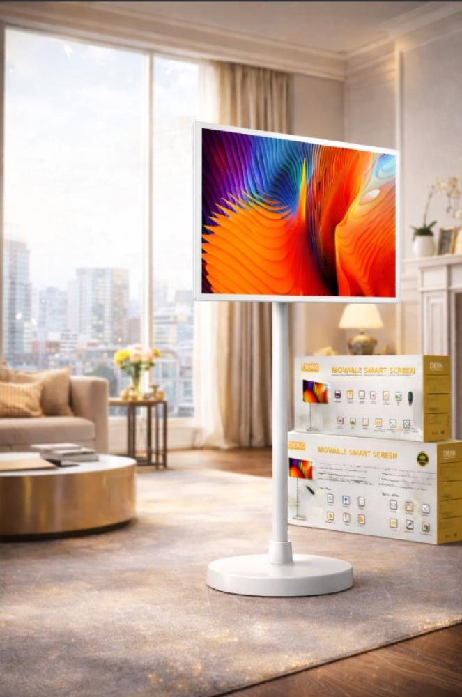 DENX 23-inch Smart Portable Screen with Stand and Android System