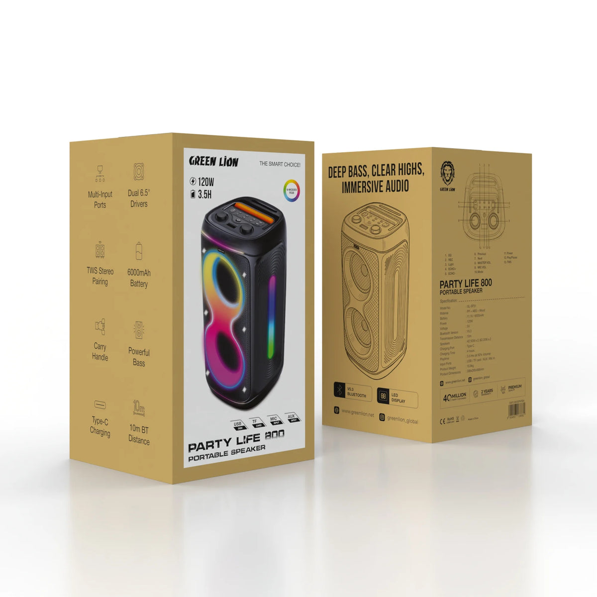 Green Lion Party Life 800 Speaker Black – image 5
