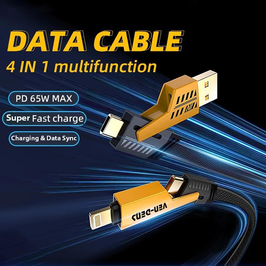 Taktik Transformers Multi-port Charger Cable USB-A - Lightning - Type-C 1.5m