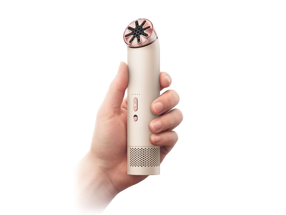 مروحة Dyson HushJet™ Mini Cool المحمولة - حجري/وردي