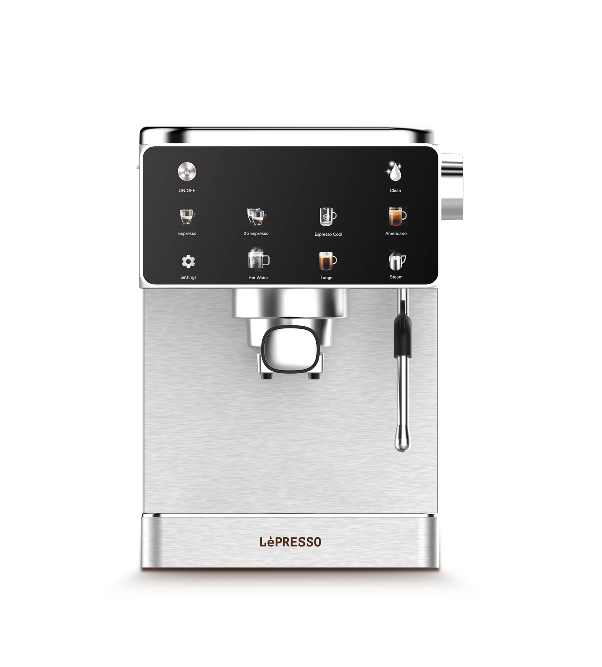 LePresso Macchina Di Lusso Espresso Machine with Steam Wand Silver – image 5