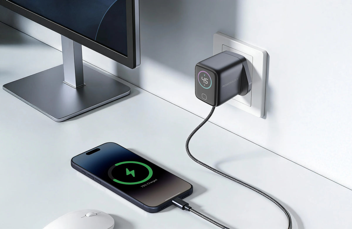 Powerology VOLTFLOW 45 W AVS Ga N Wall Charger - Gray – image 8
