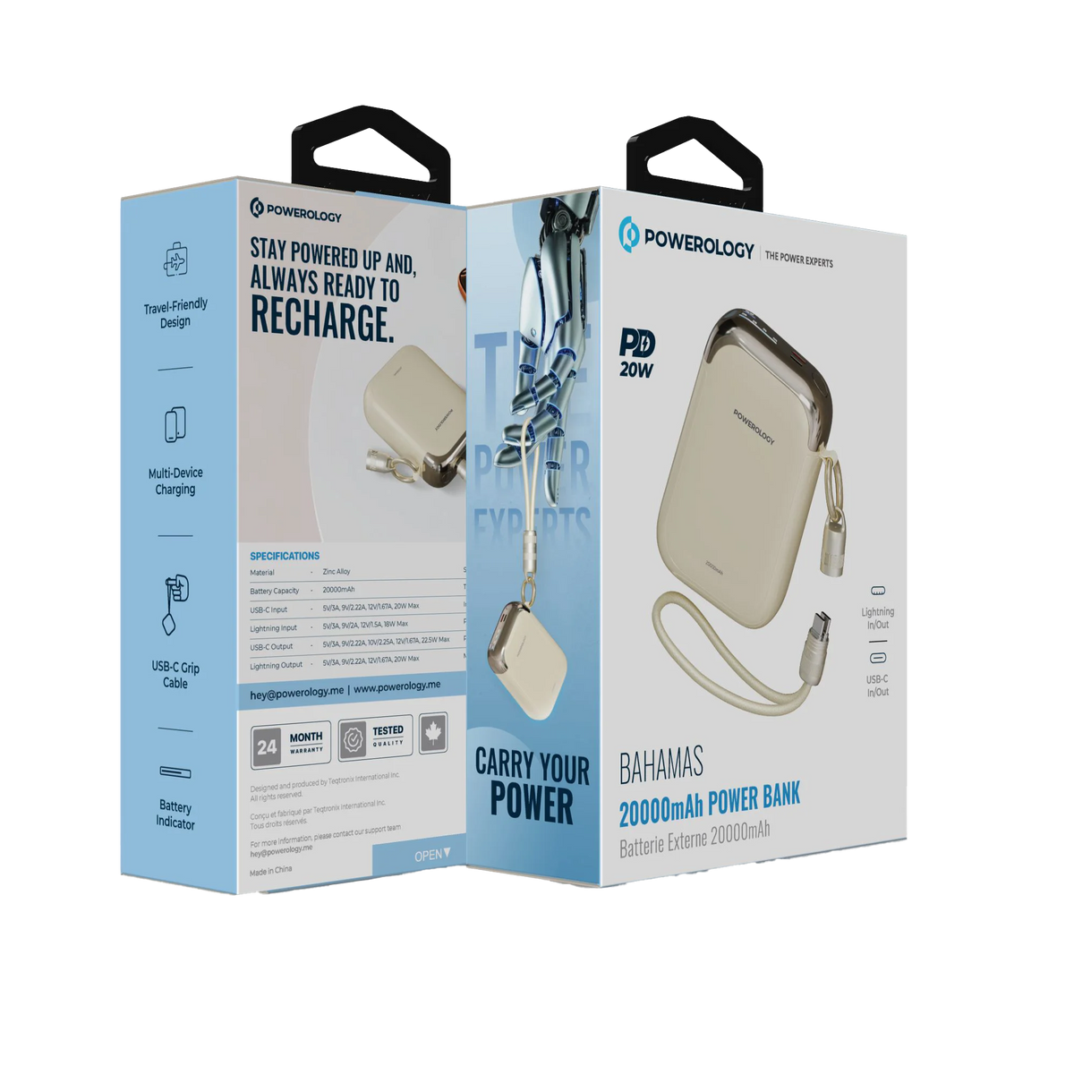 BAHAMAS 20000 m Ah POWER BANK - Beige – image 9