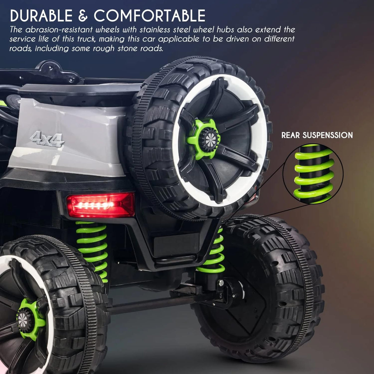 Taktik Kids Ride On Electric Jeep Car 12V with Remote Control - Heavy Duty 4x4 Super Jeep