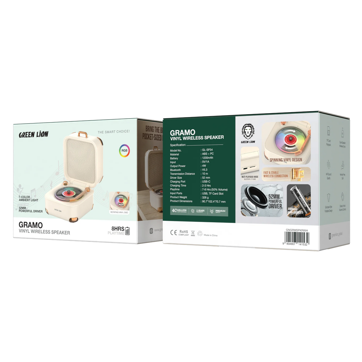 Green Lion Gramo Vinyl Wireless Speaker - White – image 3