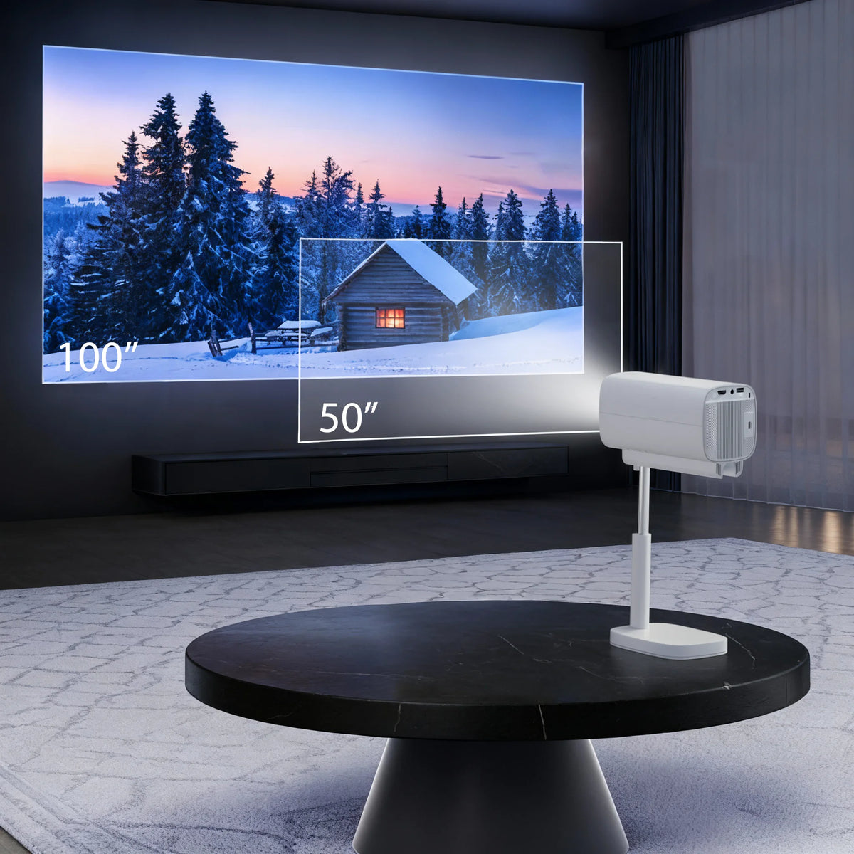 Green Lion Nova 2 Portable Projector/4 KSupport - White – image 4