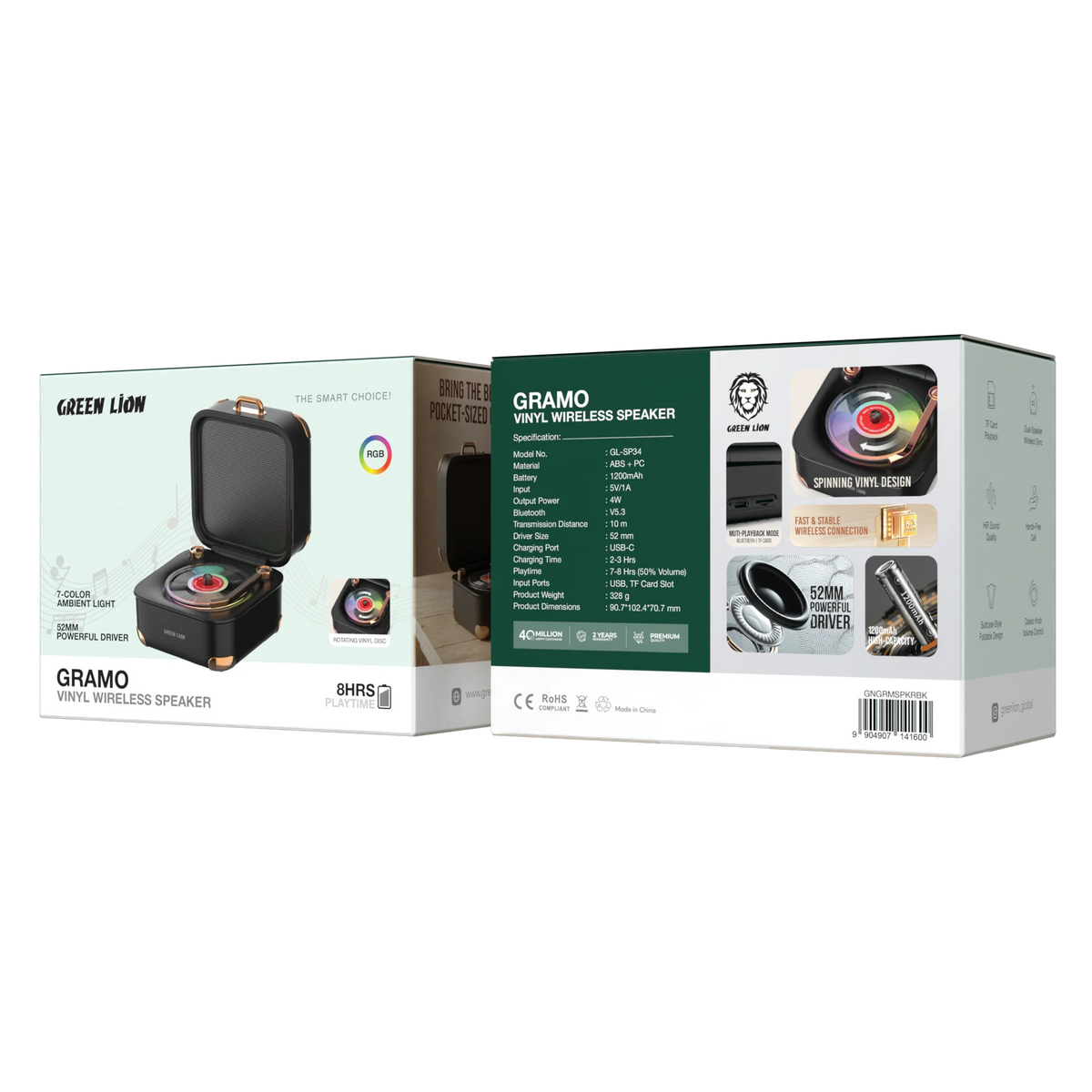 Green Lion Gramo Vinyl Wireless Speaker - Black – image 3