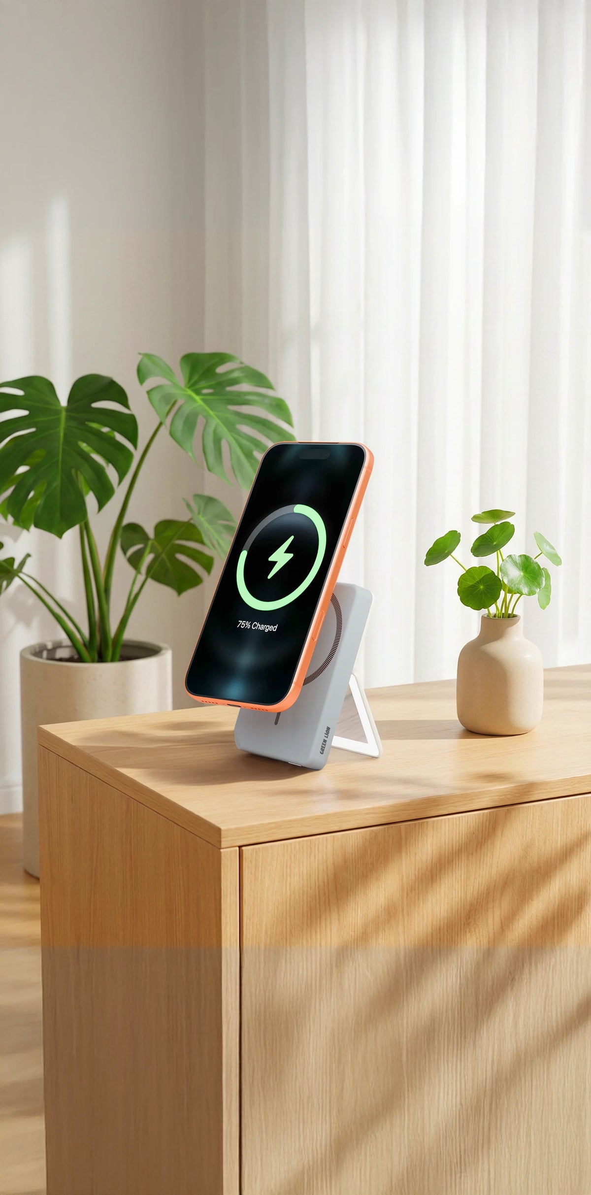 Green Lion MIRRORMAG 5000 m Ah Power Bank - White – image 3