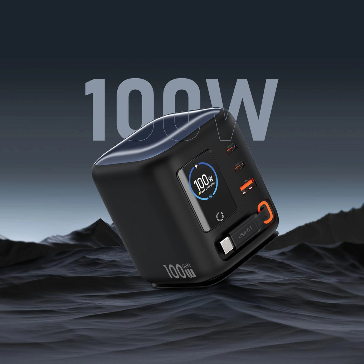 Green Lion Centurion 100w Gan Travel Adapter Black – image 4