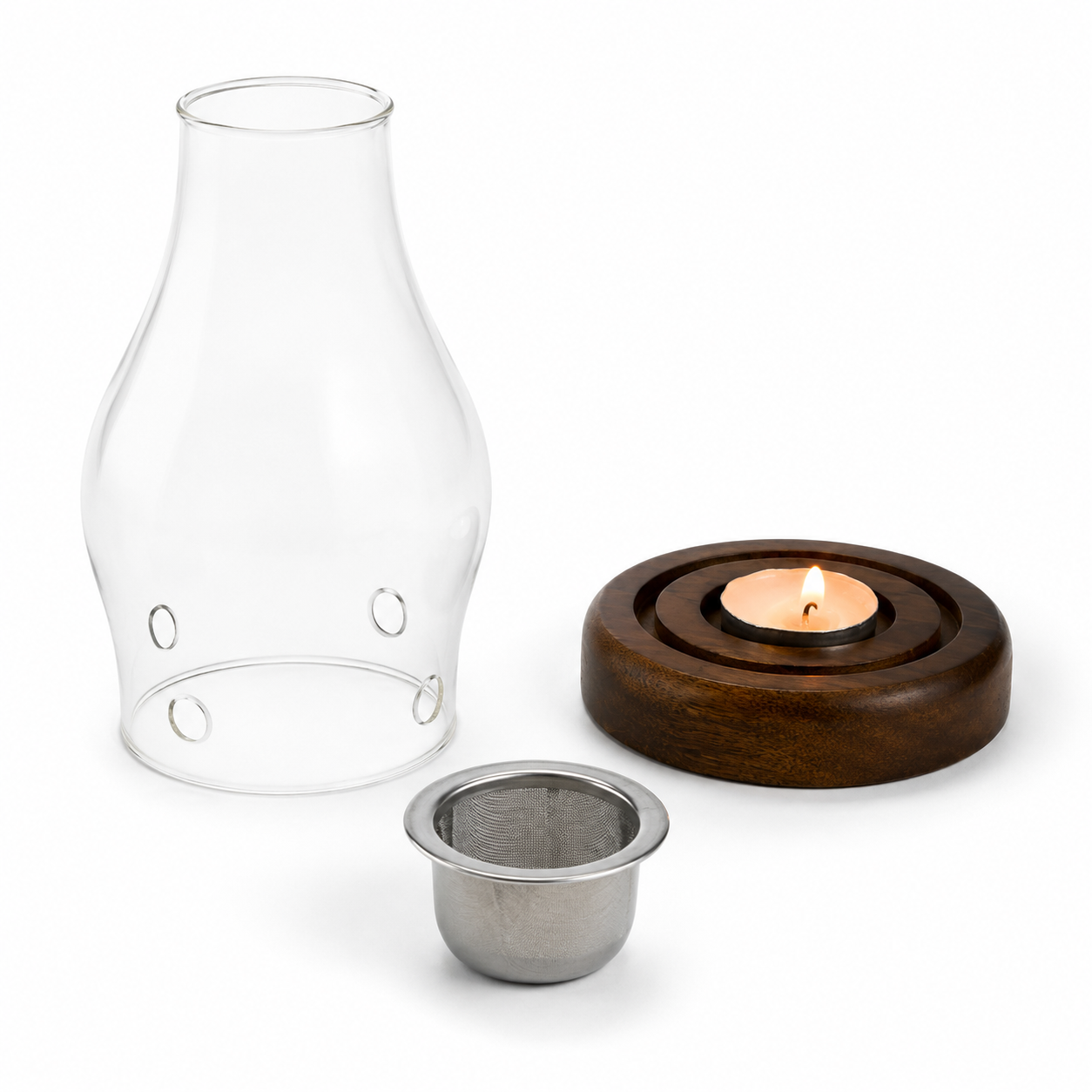 Luxurious Glass Incense Burner - Oud and Bakhour Diffuser with Soft Candlelight