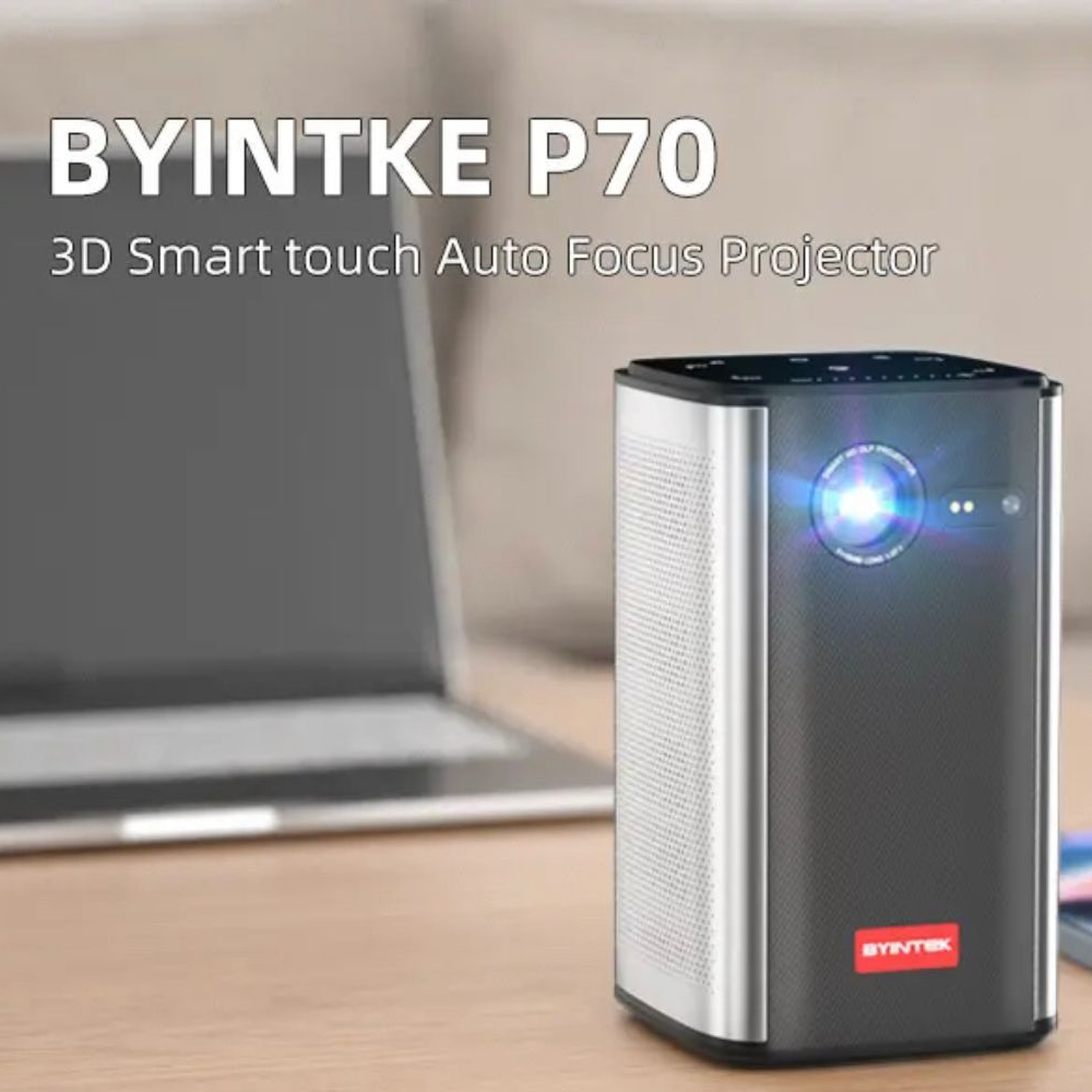 BYINTEK P70 Mini DLP Android Wireless Projector, 8000 mAh, 180-inch