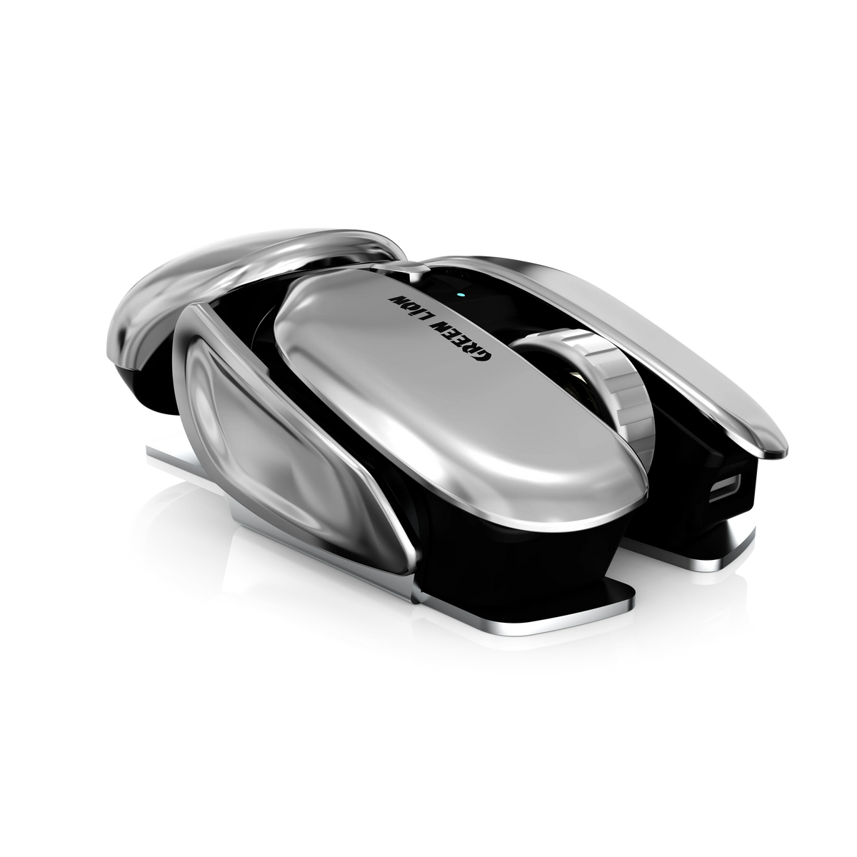 Green Lion G266 Beetles Metal Mouse Gray – image 1