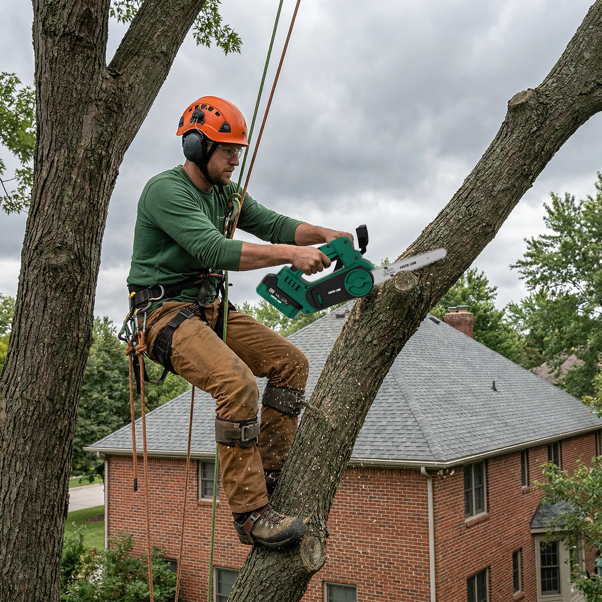 Green Lion Ges 12 Cutforce Electric Chainsaw Green – image 1