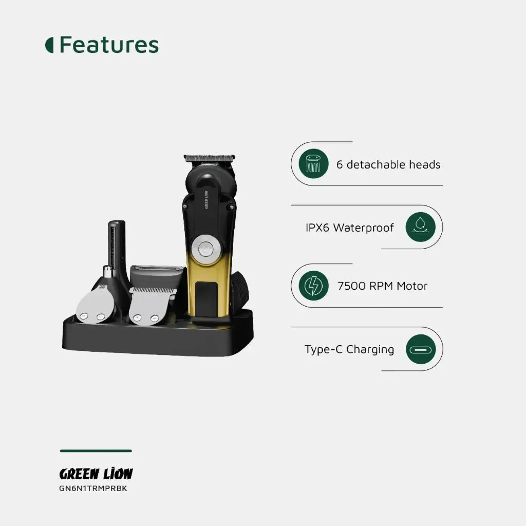 Green Lion 6-in-1 Trim Pro Grooming Kit
