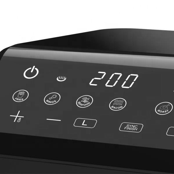 قلاية هوائية مزدوجة 4.5+4.5 لتر وينينج ستار 2000 واط Winning Star Dual Zone 2 Basket Air Fryer
