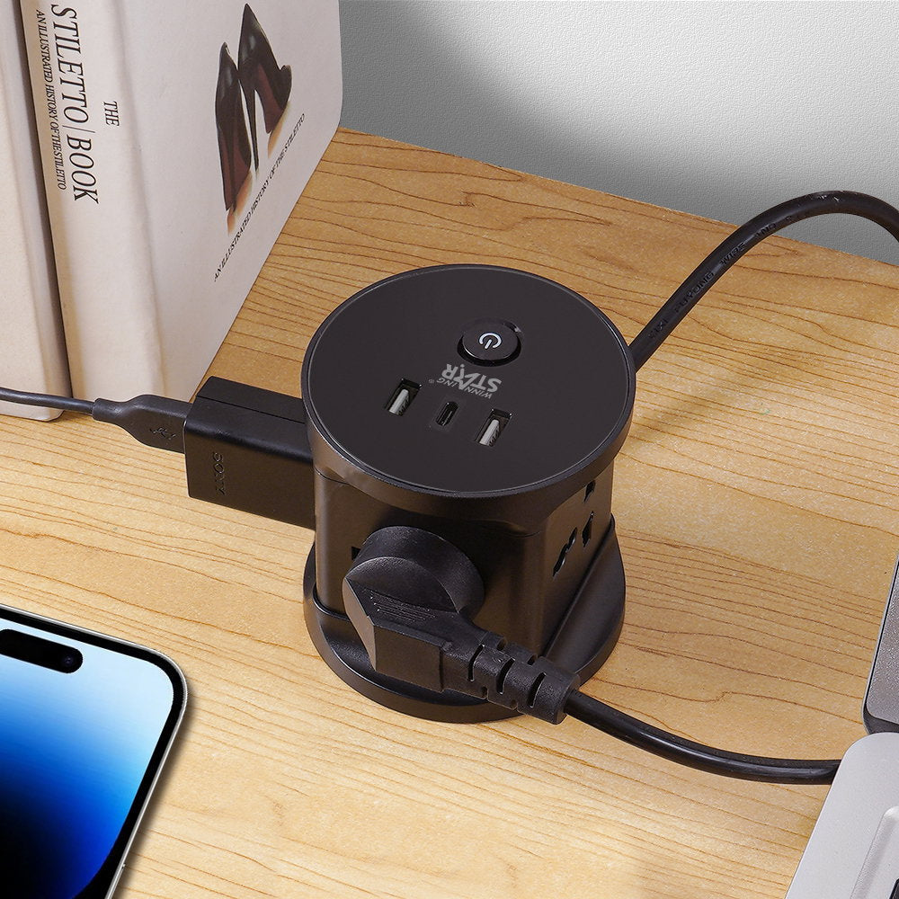 3-meter Winning Star Power Strip, 2500W Winning Star Universal Outlets Socket