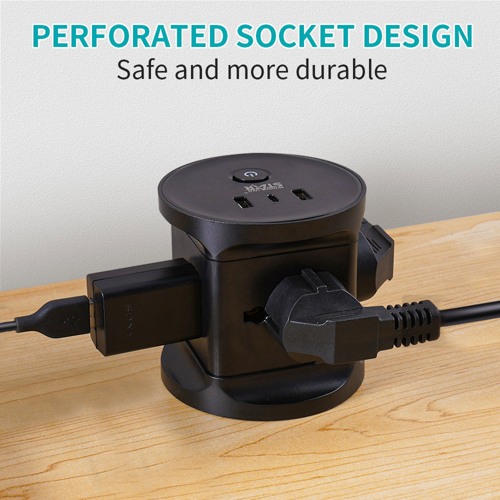 3-meter Winning Star Power Strip, 2500W Winning Star Universal Outlets Socket