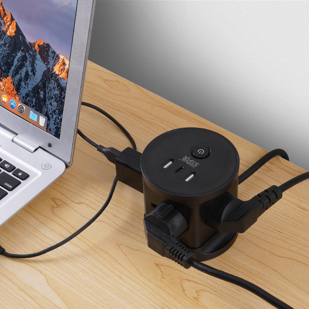 3-meter Winning Star Power Strip, 2500W Winning Star Universal Outlets Socket
