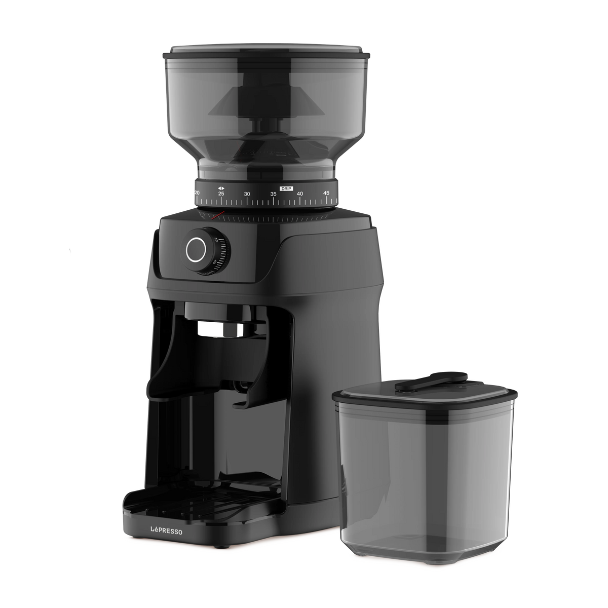 LePresso Macinare Stainless Steel Burr Grinder Black – image 1