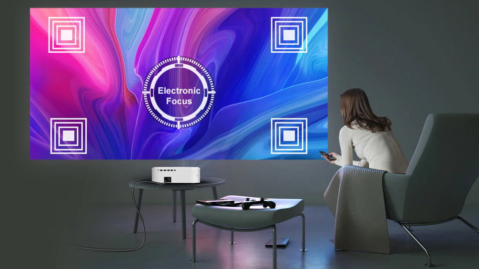 Byintek Home Theater LED Projector Moon K45