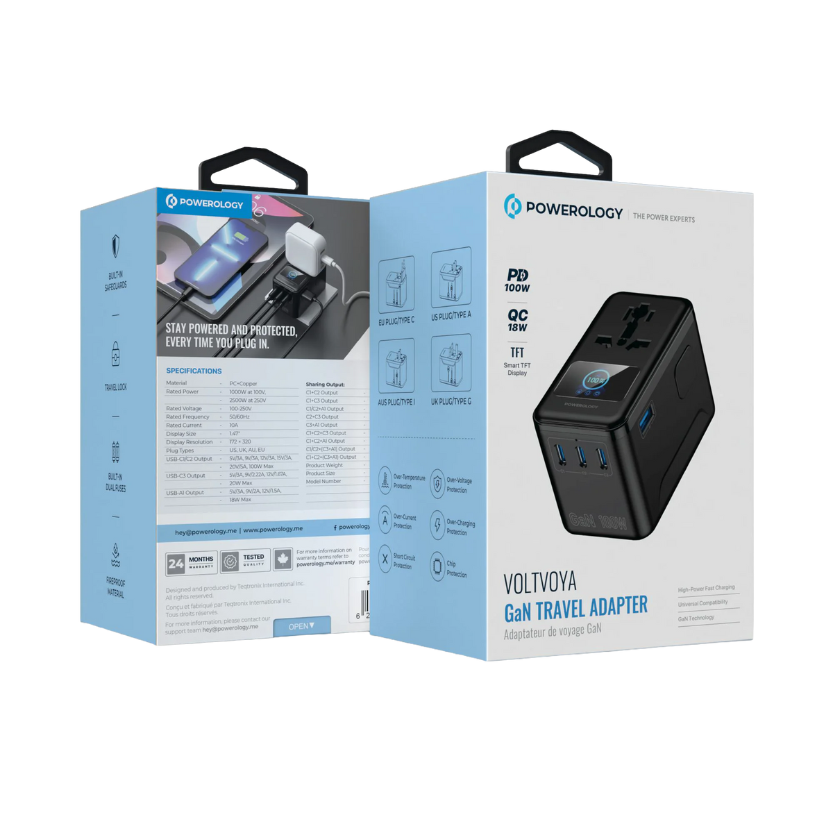 Powerology Voltvoya Gan Travel Adapter Black – image 11