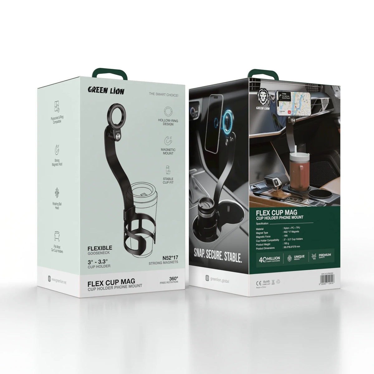 Green Lion Flex Cup Mag Cup Holder Phone Mount Black – image 6