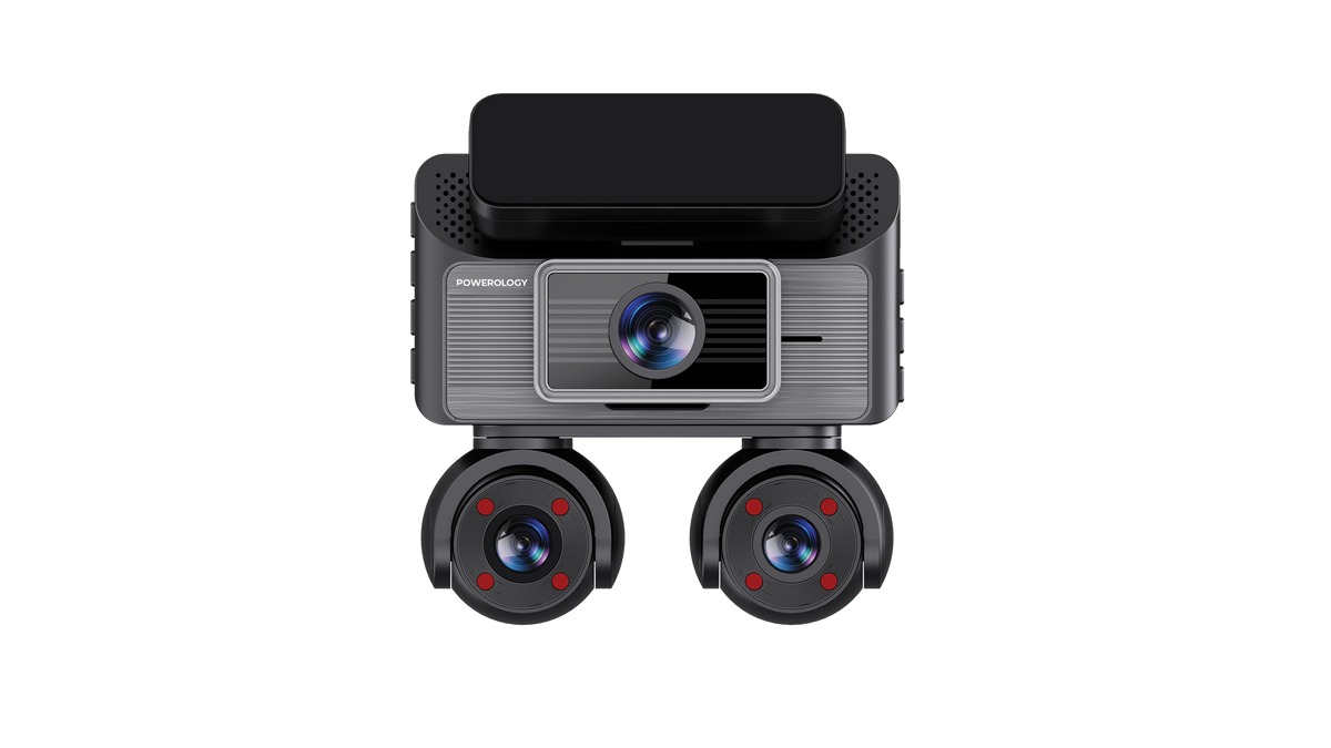 Powerology Sentra Dash Camera with 3 Lenses and Rear Camera Black – image 11
