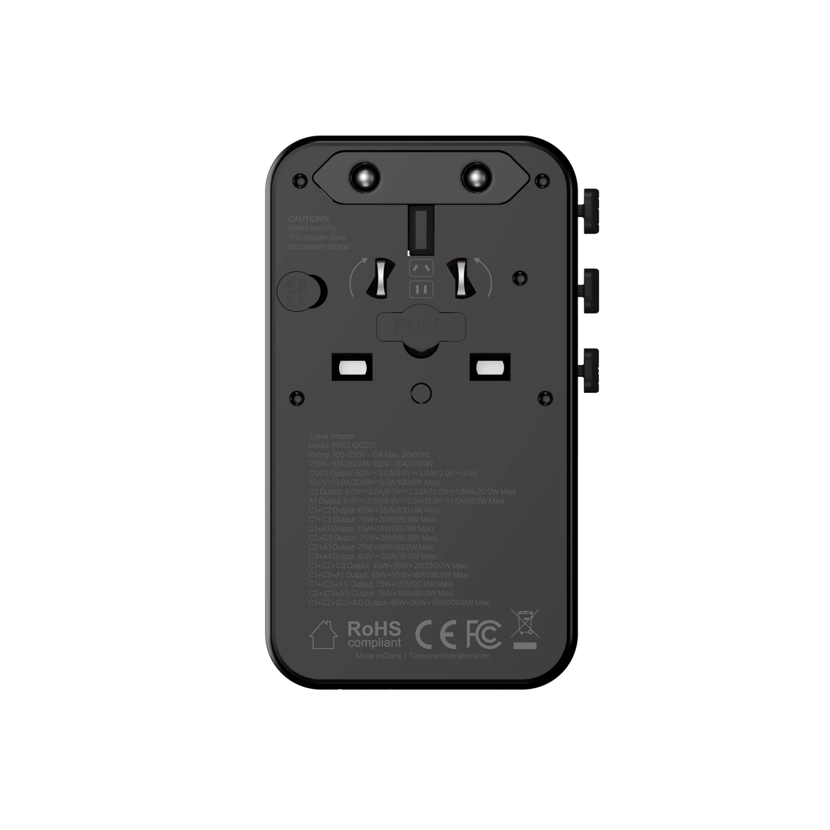 Powerology Voltvoya Gan Travel Adapter Black – image 5